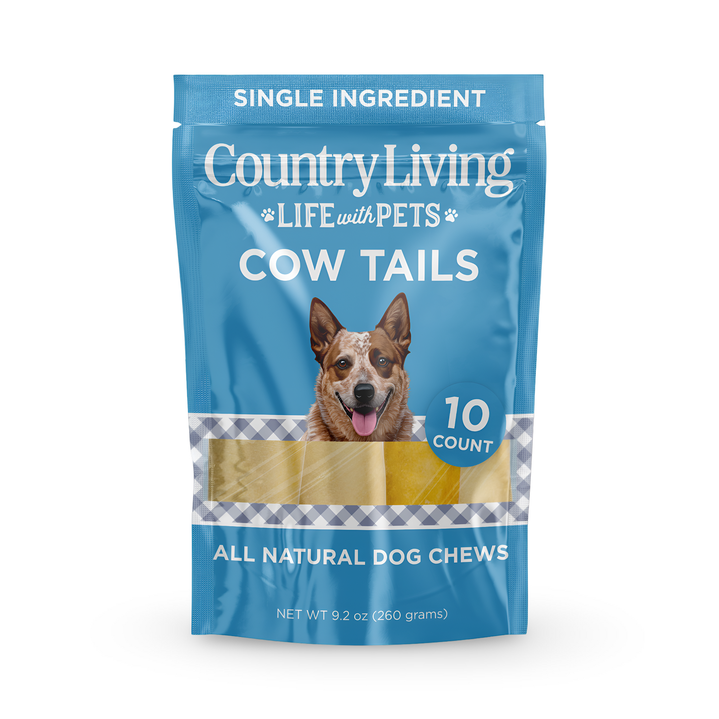Country Living Natural Cow Ears Dog Chews – 10 Count Bag – All-Natural, Single-Ingredient, Long-Lasting Dog Chews – High-Protein, Low-Fat, Rawhide-Free – Supports Dental Health
