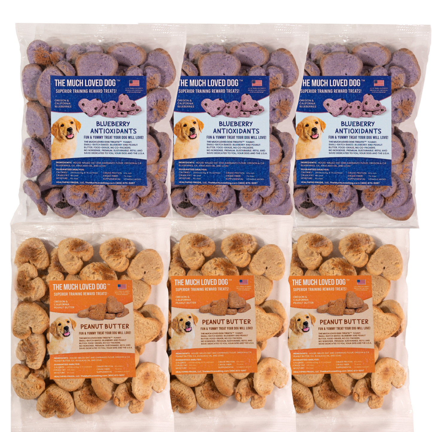 Much Loved Dog Training Reward Treats - Professional Bundle (6-Pack)