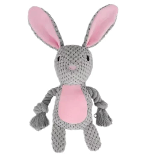 Stuffed Raw Small Dog Plush Interactive Chewing Toy Indestructible Bite Resistant Sound Puppy Squeaky Dogs Rattle for Pet Toys