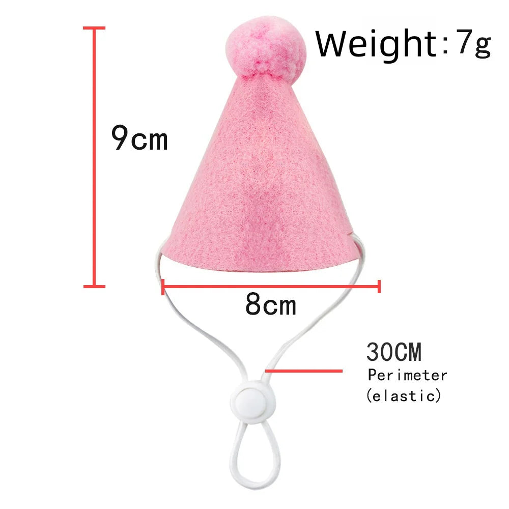 2024 Pet Birthday Hat Scarf Set Adjustable, Cat/Dog Birthday Supplies Mini Pet Saliva Towel Cat/Dog Supplies
