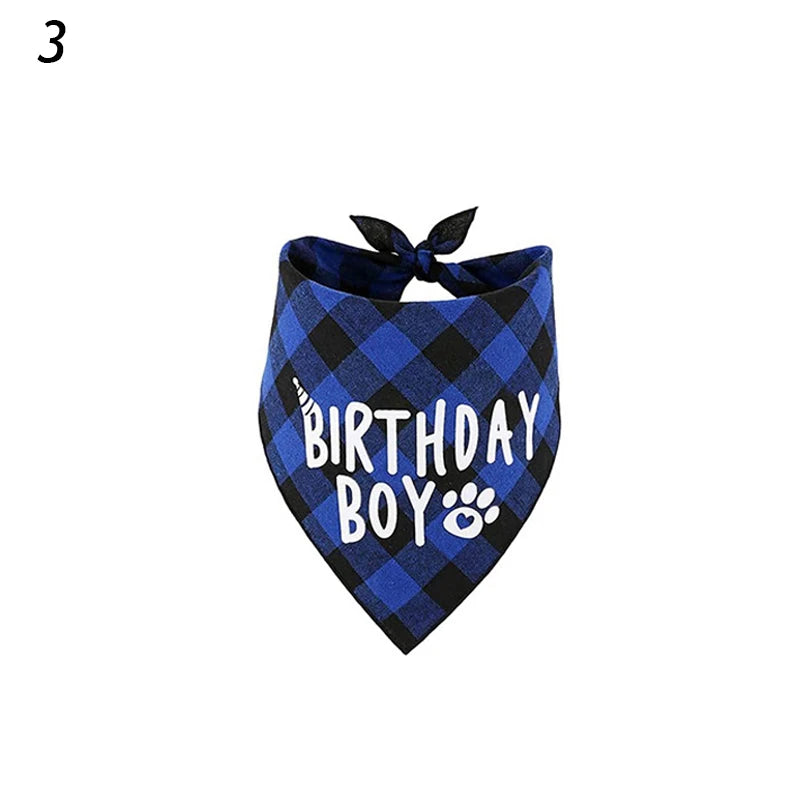 Pet Party Decoration Set Dog Birthday Triangle Scarf Hat Bow Tie Dog Birthday Decoration Supplies Dog Supplies