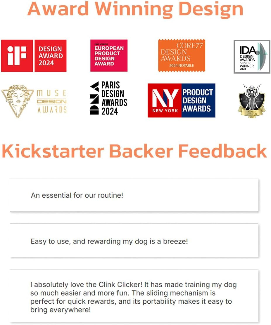 Clicker Dog Trainer & Dog Treat Pouch Alternative, Puppy Essentials Dual Use 2 in 1 Dog Clicker for Training - Durable, Light (2.36 Oz), Easy to Clean & Handle, Innovative Design, Black