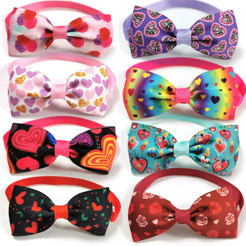 30/50Pcs Valentine'S Day Pet Dog Ties Accessories for Small Middle Dog Pets Bow Tie Necktie Bowties Pet Supplies Dog Supplies