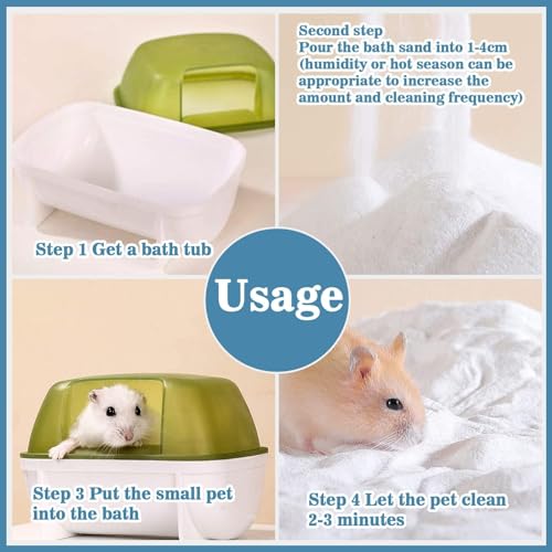 Sukh 14 OZ Hamster Sand Bath - Whit Fine Sand Hamster Bedding Reptile Silica Sand Gerbil Hideout for Hamster Chinchillas Gerbil Syrian Mice Small Animals Small Pets|B0BV6CH2RJ
