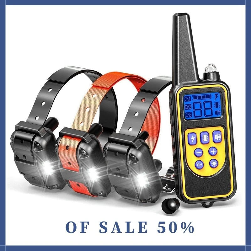 Pet Dog Supplies, Bark Control, Dog Training Device, Collar Electric Shock, Vibration Warning, Dog Training