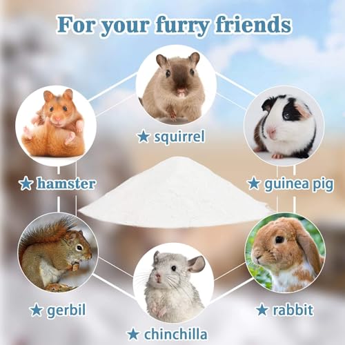 Sukh 14 OZ Hamster Sand Bath - Whit Fine Sand Hamster Bedding Reptile Silica Sand Gerbil Hideout for Hamster Chinchillas Gerbil Syrian Mice Small Animals Small Pets|B0BV6CH2RJ
