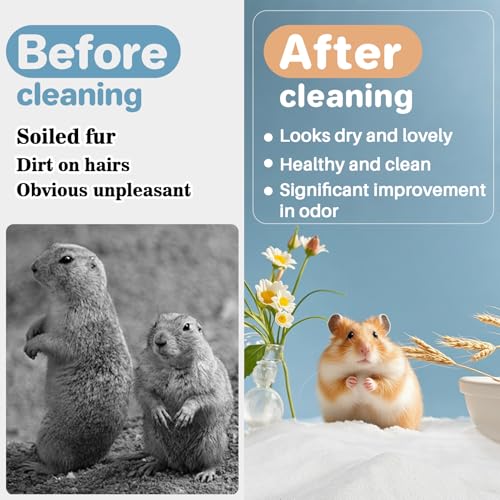 Sukh 14 OZ Hamster Sand Bath - Whit Fine Sand Hamster Bedding Reptile Silica Sand Gerbil Hideout for Hamster Chinchillas Gerbil Syrian Mice Small Animals Small Pets|B0BV6CH2RJ