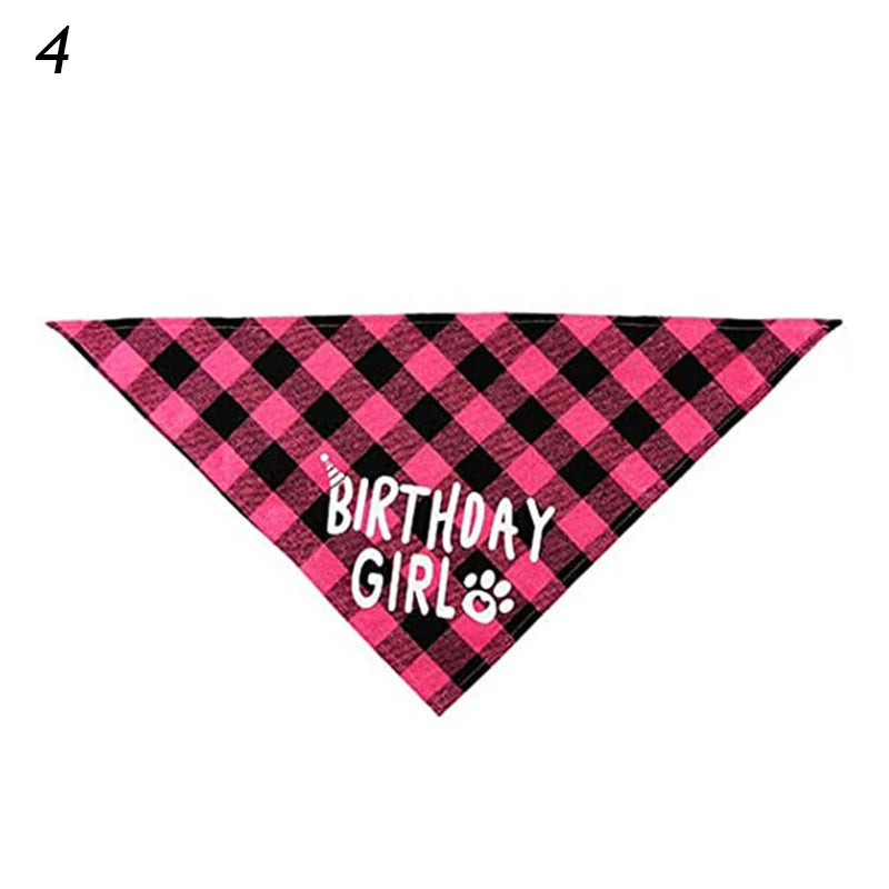 Pet Party Decoration Set Dog Birthday Triangle Scarf Hat Bow Tie Dog Birthday Decoration Supplies Dog Supplies