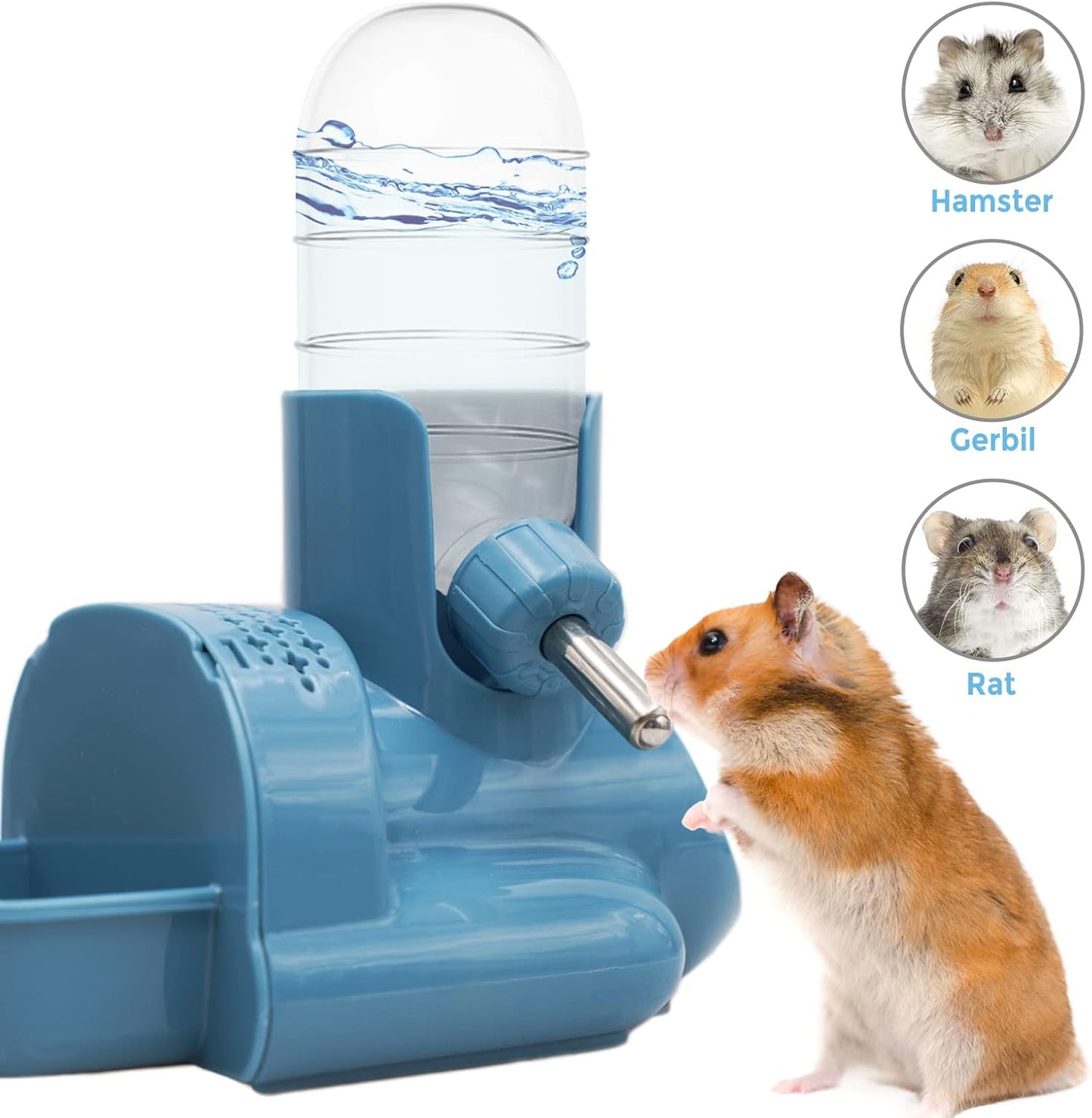 3 in 1 Hamster Water Bottle No Drip Small Animal Water Bottle 