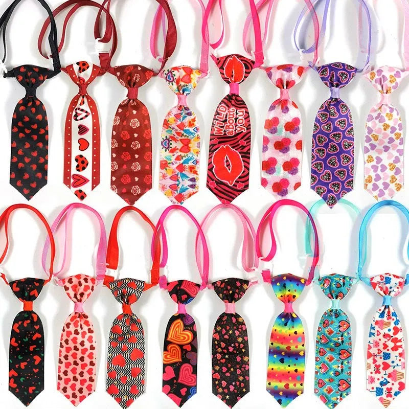 30/50Pcs Valentine'S Day Pet Dog Ties Accessories for Small Middle Dog Pets Bow Tie Necktie Bowties Pet Supplies Dog Supplies