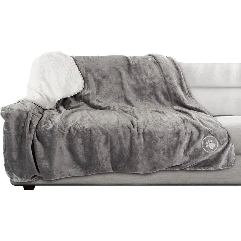 Waterproof Dog Blanket - 50X60 and 60X70 Reversible Sherpa Dog Blanket for Couch, Bed, or Car - Protects from Spills, Stains, or Pet Fur