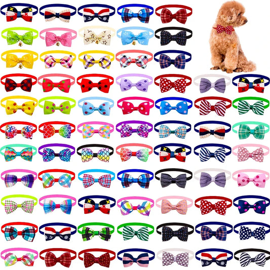 Dog Bow Tie Plaid Print Adjustable Pets Collar for Dogs Pet Accessories Pet Dog Bowtie Pet Supplies Dog Grooming Accessories