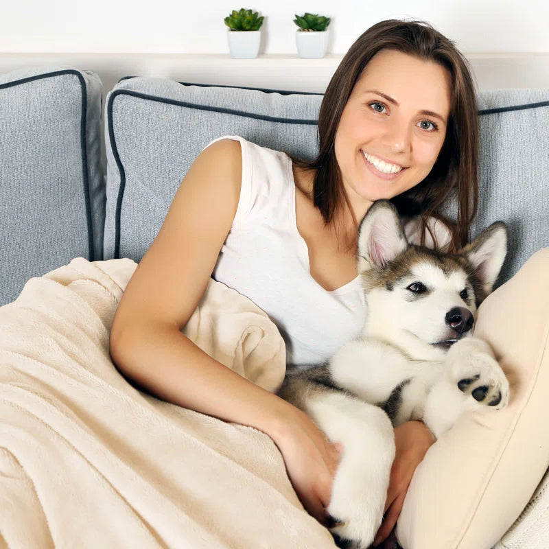Waterproof Dog Blanket - 50X60 and 60X70 Reversible Sherpa Dog Blanket for Couch, Bed, or Car - Protects from Spills, Stains, or Pet Fur