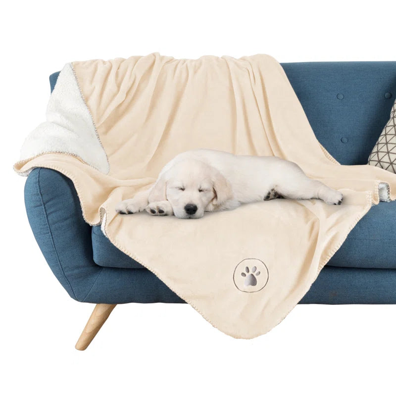 Waterproof Dog Blanket - 50X60 and 60X70 Reversible Sherpa Dog Blanket for Couch, Bed, or Car - Protects from Spills, Stains, or Pet Fur