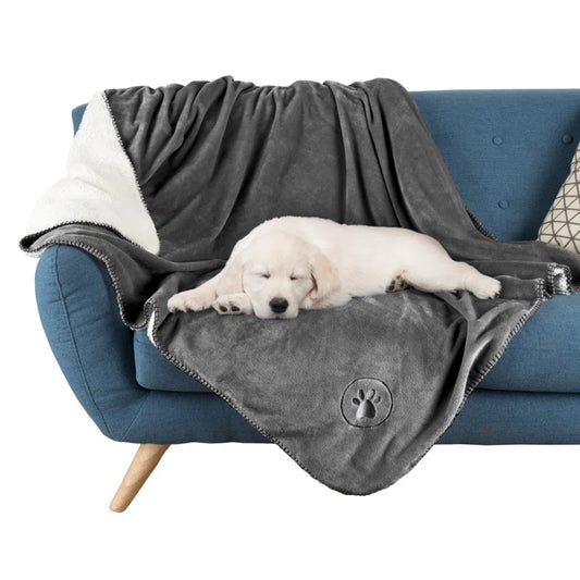 Waterproof Dog Blanket - 50X60 and 60X70 Reversible Sherpa Dog Blanket for Couch, Bed, or Car - Protects from Spills, Stains, or Pet Fur