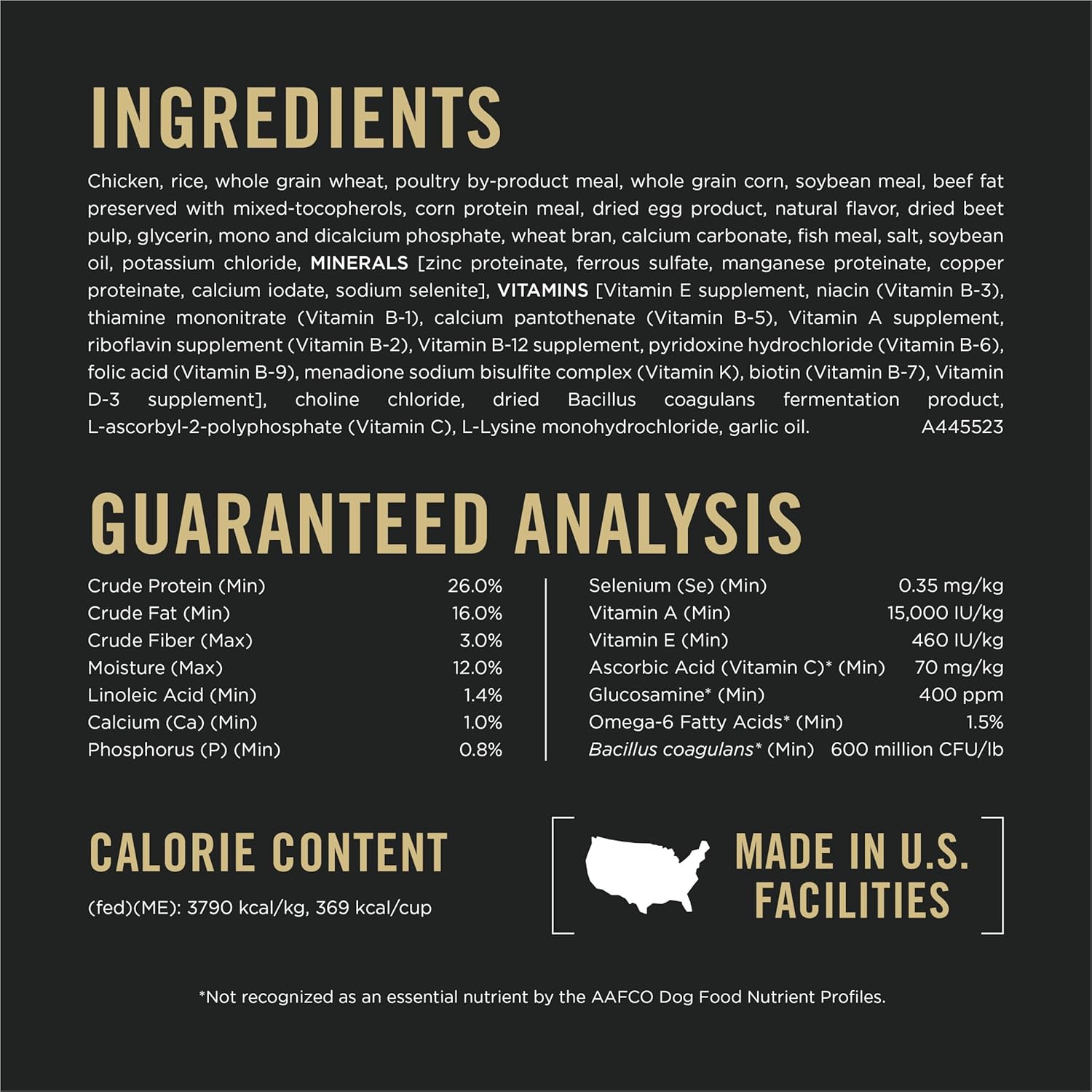 Purina Pro Plan, Chicken and rice flavored dog food/with added probiotics 