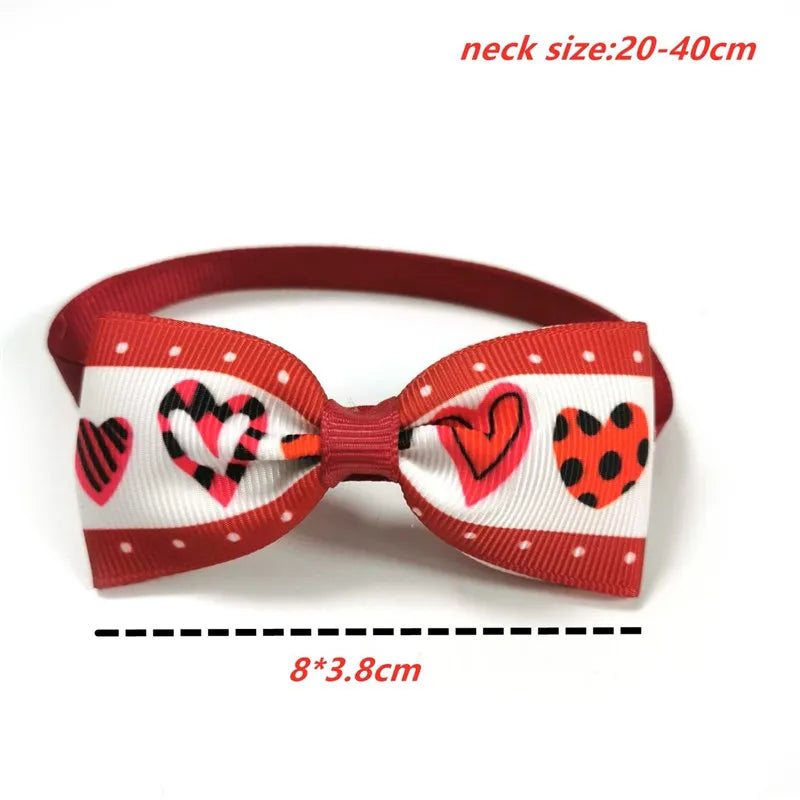 30/50Pcs Valentine'S Day Pet Dog Ties Accessories for Small Middle Dog Pets Bow Tie Necktie Bowties Pet Supplies Dog Supplies