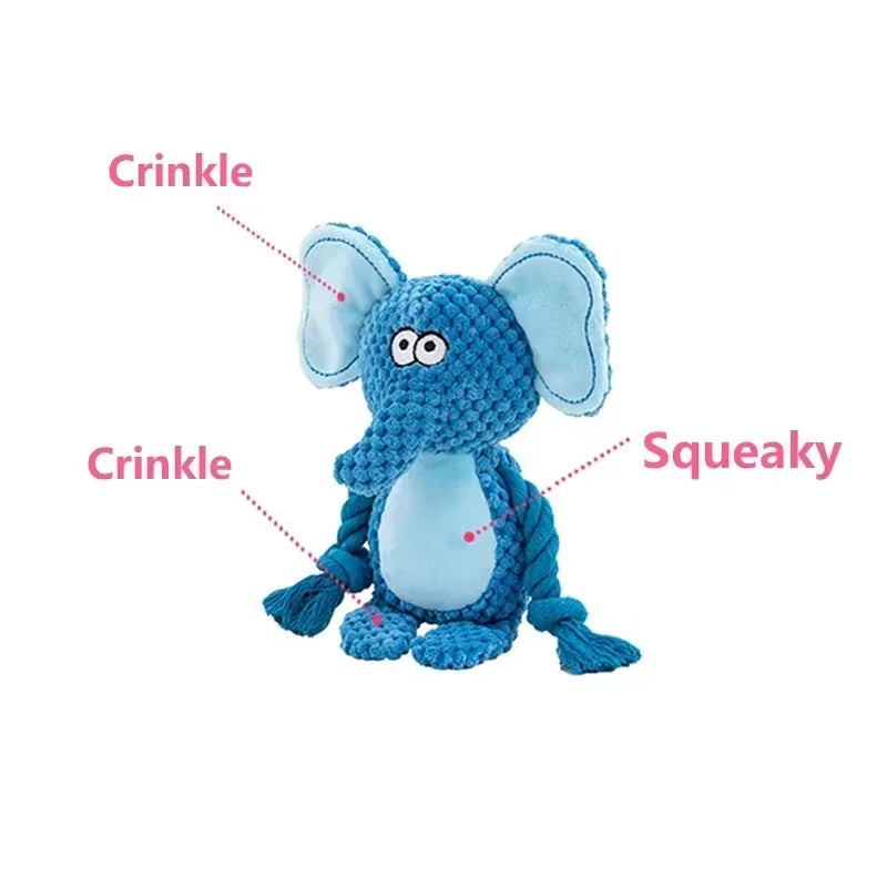 Stuffed Raw Small Dog Plush Interactive Toys Indestructible Bite Resistant Sound Puppy Toys Squeaky Dogs Rattle for Pet Supplies