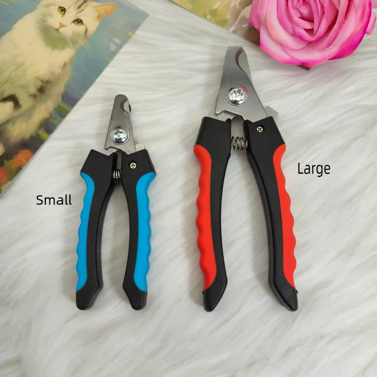 Pet Cat Dog Nail Clipper Cutter with Sickle Stainless Steel Grooming Scissors Clippers for Pet Claws Dog Supplies