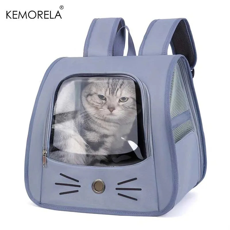 1Pcs Pet Carrier Backpack Large Cat Backpack Transparent Breathable Portable Bag Backpack Cat and Dog Supplies