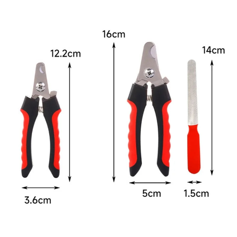 Pet Cat Dog Nail Clipper Cutter with Sickle Stainless Steel Grooming Scissors Clippers for Pet Claws Dog Supplies