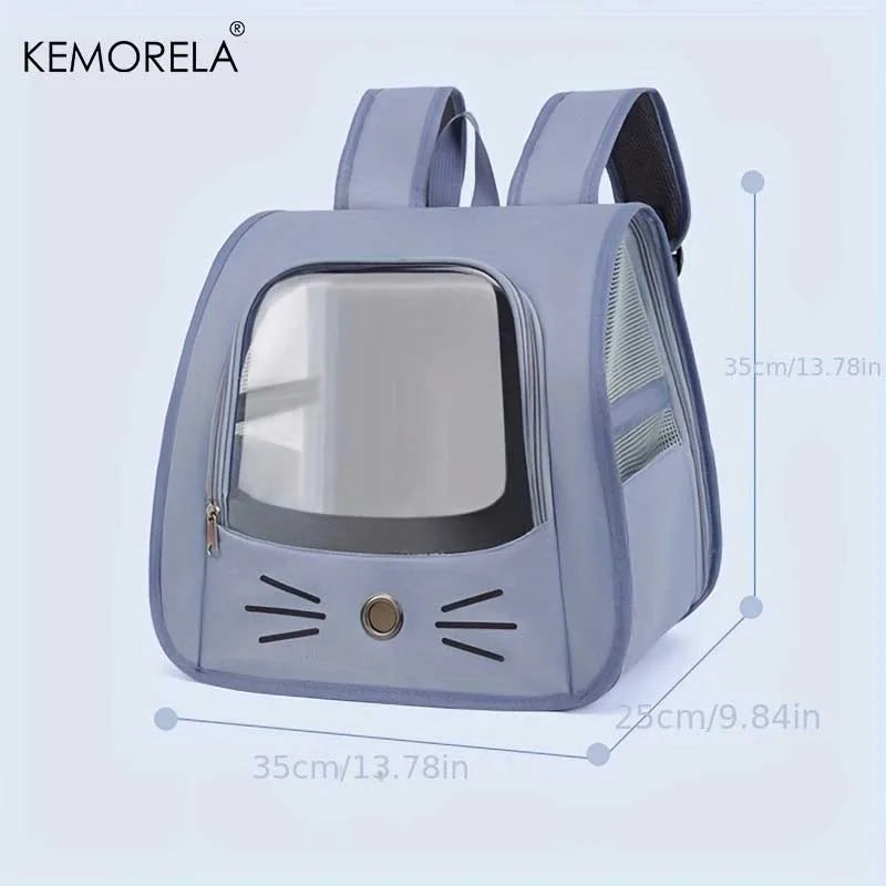 1Pcs Pet Carrier Backpack Large Cat Backpack Transparent Breathable Portable Bag Backpack Cat and Dog Supplies