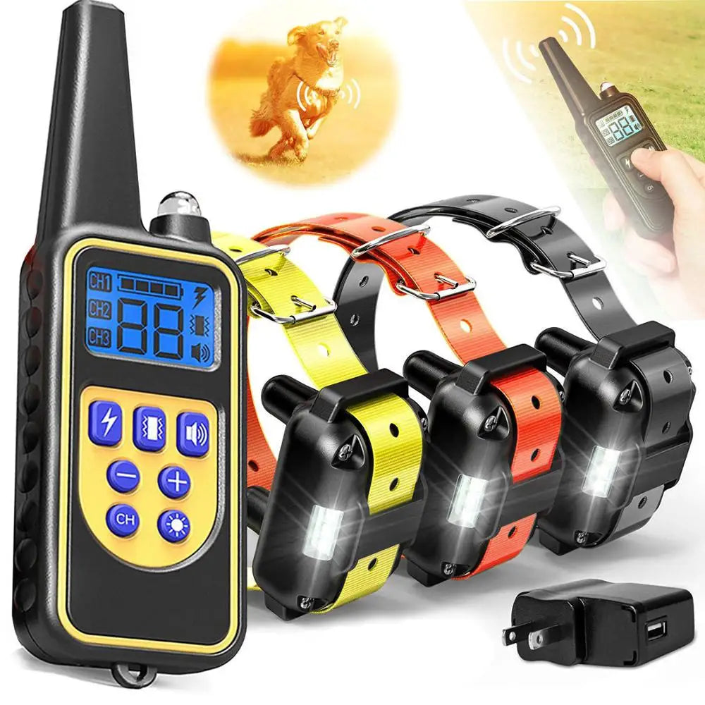 Pet Dog Supplies, Bark Control, Dog Training Device, Collar Electric Shock, Vibration Warning, Dog Training