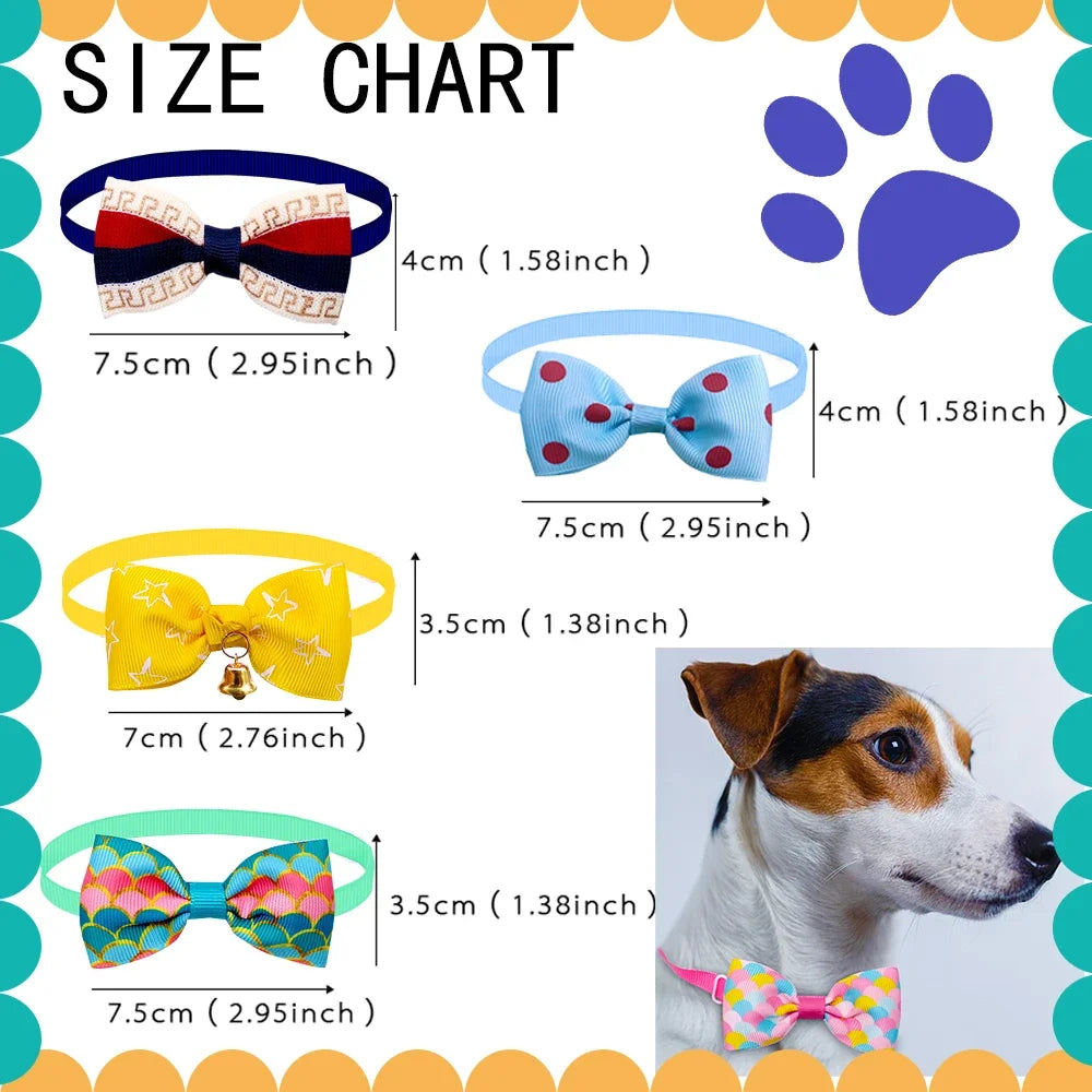 Dog Bow Tie Plaid Print Adjustable Pets Collar for Dogs Pet Accessories Pet Dog Bowtie Pet Supplies Dog Grooming Accessories
