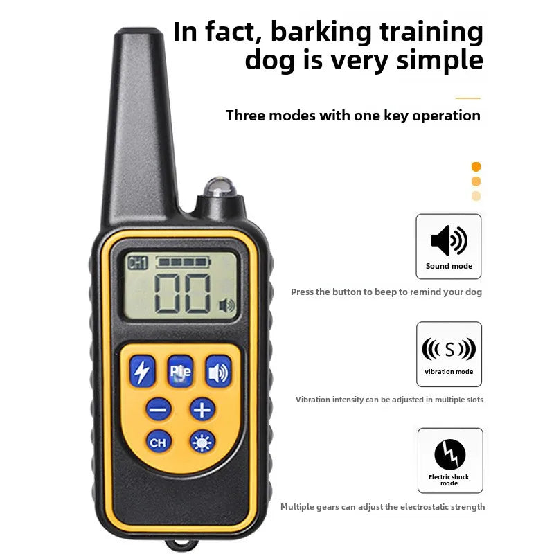 Pet Dog Supplies, Bark Control, Dog Training Device, Collar Electric Shock, Vibration Warning, Dog Training