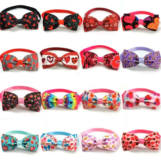 30/50Pcs Valentine'S Day Pet Dog Ties Accessories for Small Middle Dog Pets Bow Tie Necktie Bowties Pet Supplies Dog Supplies