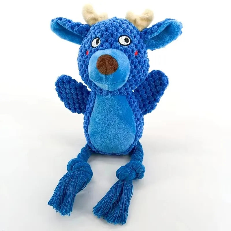 Stuffed Raw Small Dog Plush Interactive Toys Indestructible Bite Resistant Sound Puppy Toys Squeaky Dogs Rattle for Pet Supplies