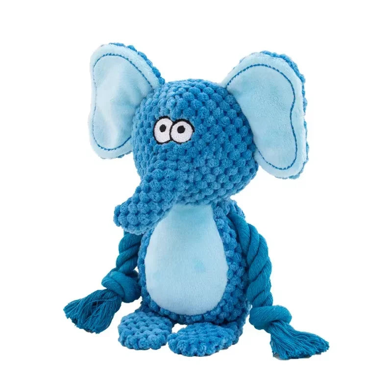 Stuffed Raw Small Dog Plush Interactive Chewing Toy Indestructible Bite Resistant Sound Puppy Squeaky Dogs Rattle for Pet Toys
